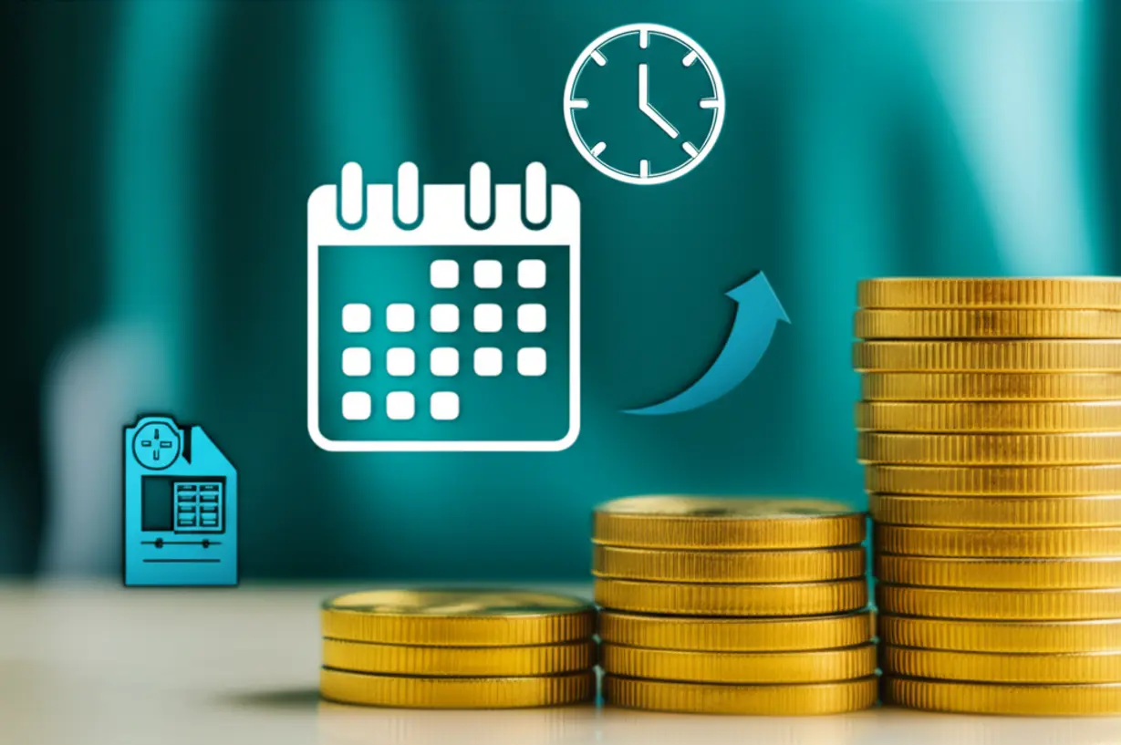 병원동행매니저-자격증-응시-조건-아이콘과-시간제/풀타임-근무에-따른-예상-급여-수준을-보여주는-그림.-유연한-근무와-급여-상승-가능성-상징.