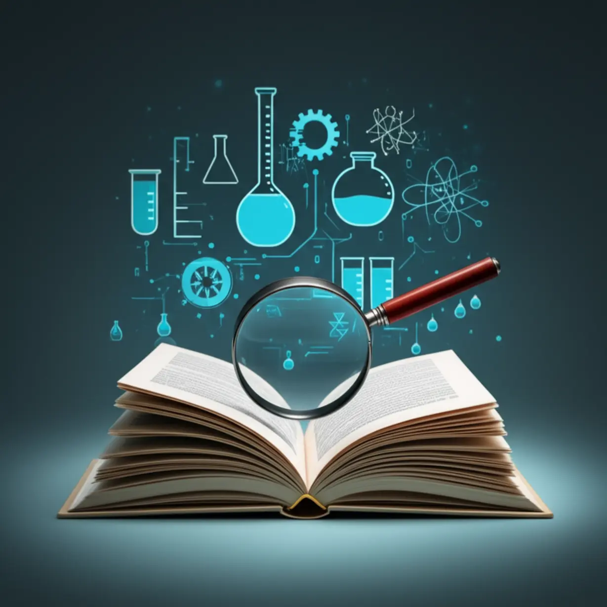 3D-visual-representation-of-an-open-exam-book-surrounded-by-various-scientific-and-safety-related-study-topics.