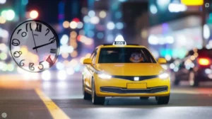 Late-night-Seoul-taxi-driving,-symbolizing-surge-pricing.