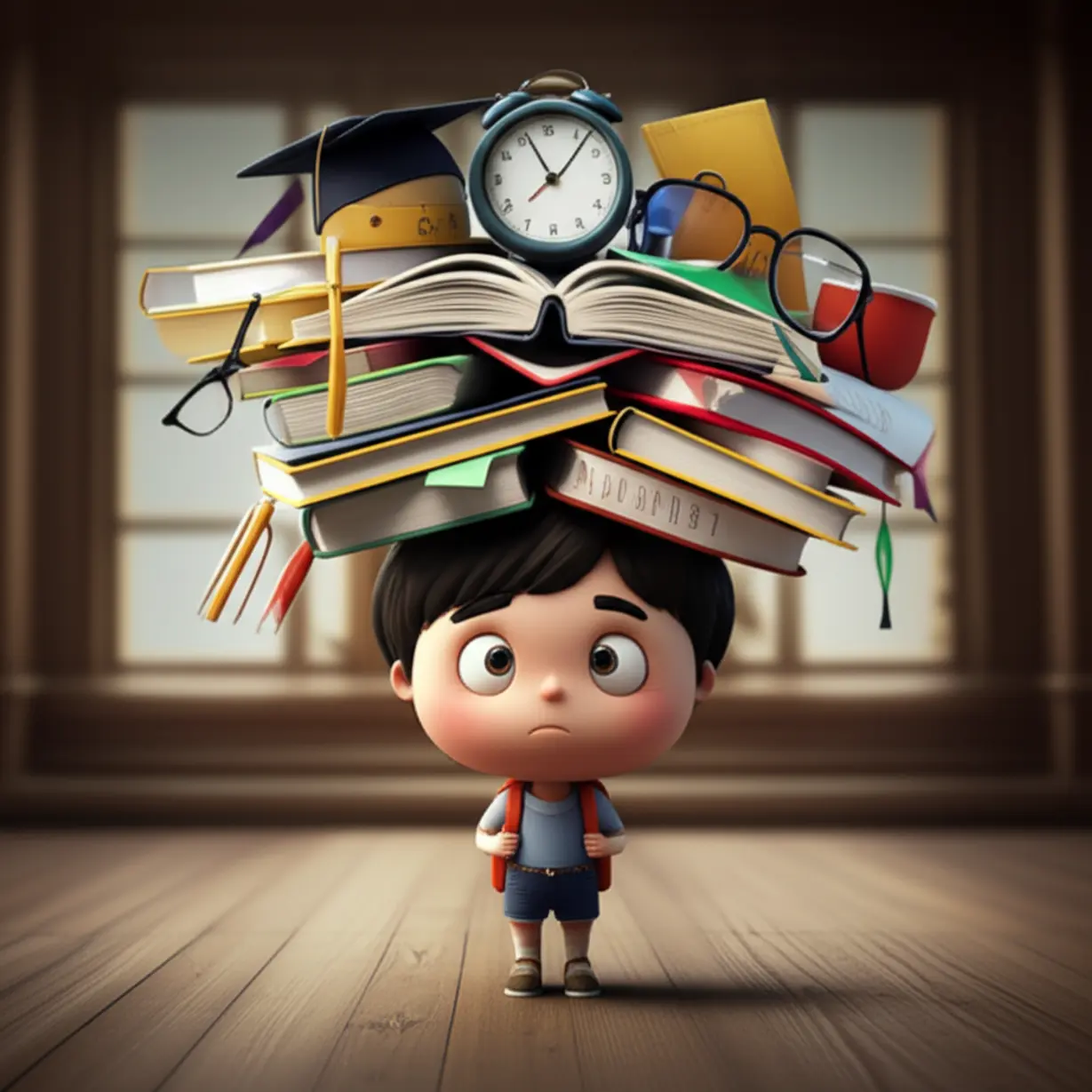 A-cute-3D-image-of-a-student-character-struggling-to-balance-multiple-school-projects.