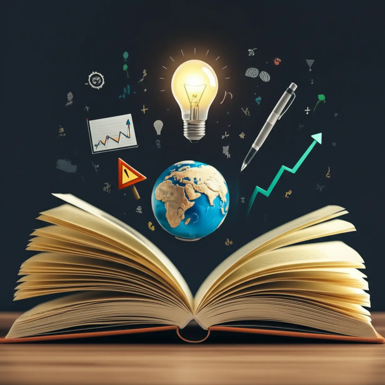 A-cute-3D-image-depicting-symbols-of-various-academic-subjects-floating-out-of-an-open-book.