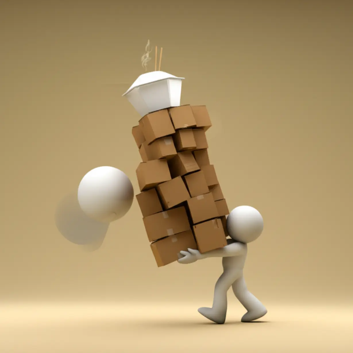 A-cute-3D-illustration-of-a-person-carrying-boxes-and-a-takeout-food-box.