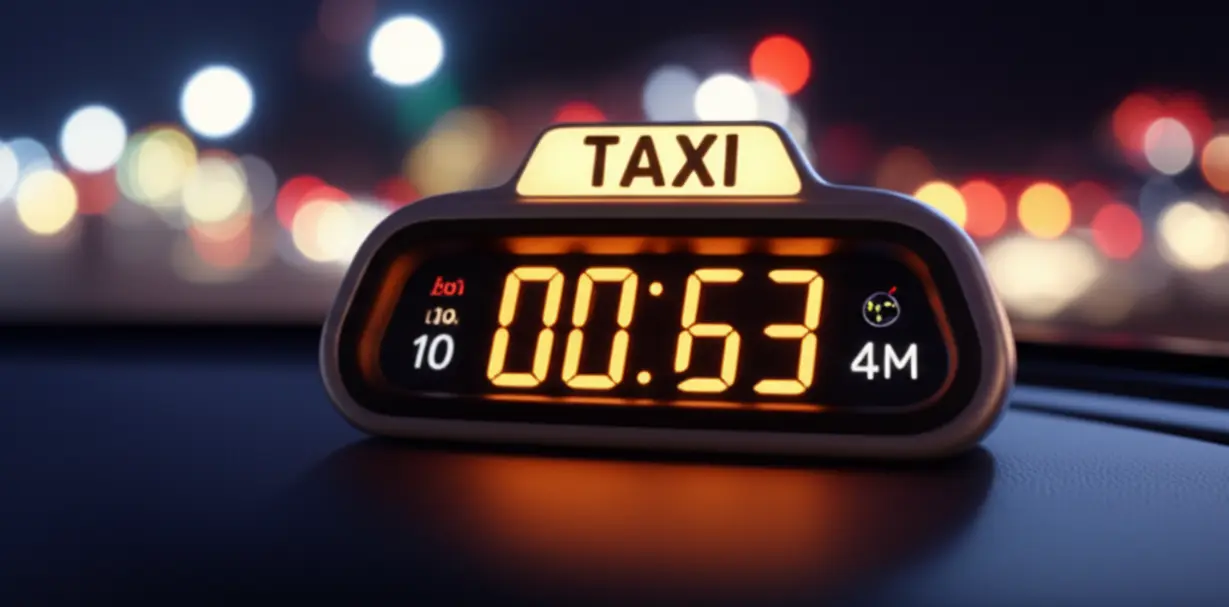 Taxi-meter-showing-high-fare-late-at-night.