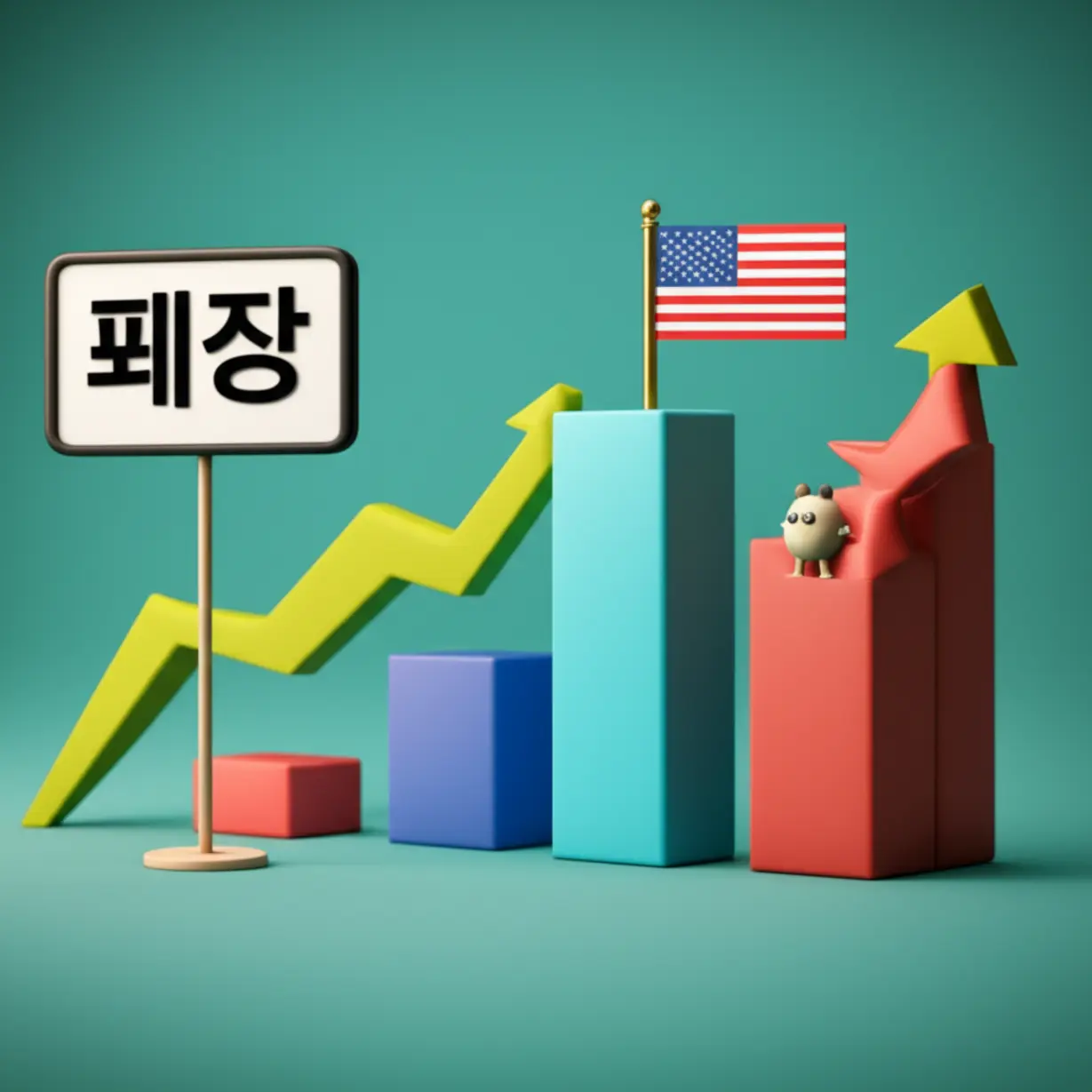 7월-4일에-미국-주식-시장이-휴장함을-나타내는-3D-이미지