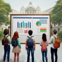 대학-입시-결과-게시판을-보는-학생들