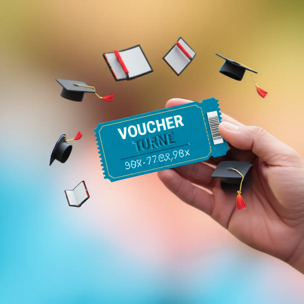 Cute-3D-illustration-of-a-voucher-surrounded-by-learning-icons.