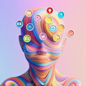 얼굴-이미지를-분석하여-개인의-분위기-유형을-나타내는-추상적이고-다채로운-머리-모양의-3D-일러스트레이션.