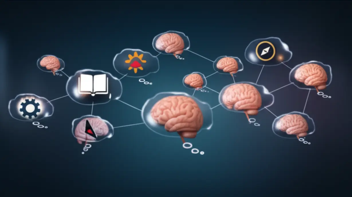 다양한-지식-유형을-상징하는-아이콘들이-연결된-뇌-또는-사고-버블의-3D-이미지