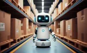 A-cute-3D-image-showing-a-simplified,-efficient-distribution-process-with-packages-moving-along-conveyors,-symbolizing-logistics-and-management.