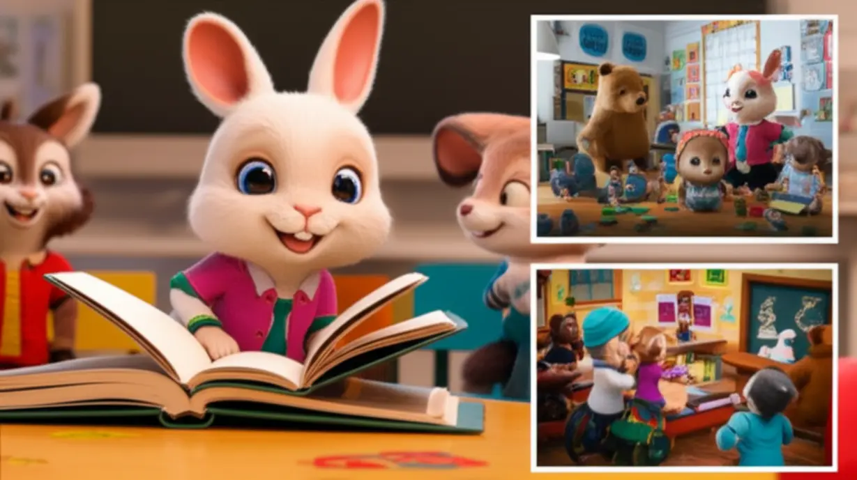 A-3D-image-of-various-animal-characters-performing-storytelling-in-different-settings,-such-as-a-classroom,-a-community-center,-and-a-senior-care-facility,-illustrating-the-broad-applicability-of-the-certification.