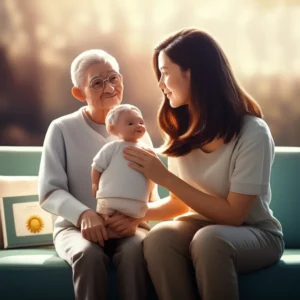 노인과-상담사가-함께-있는-모습의-3D-일러스트레이션