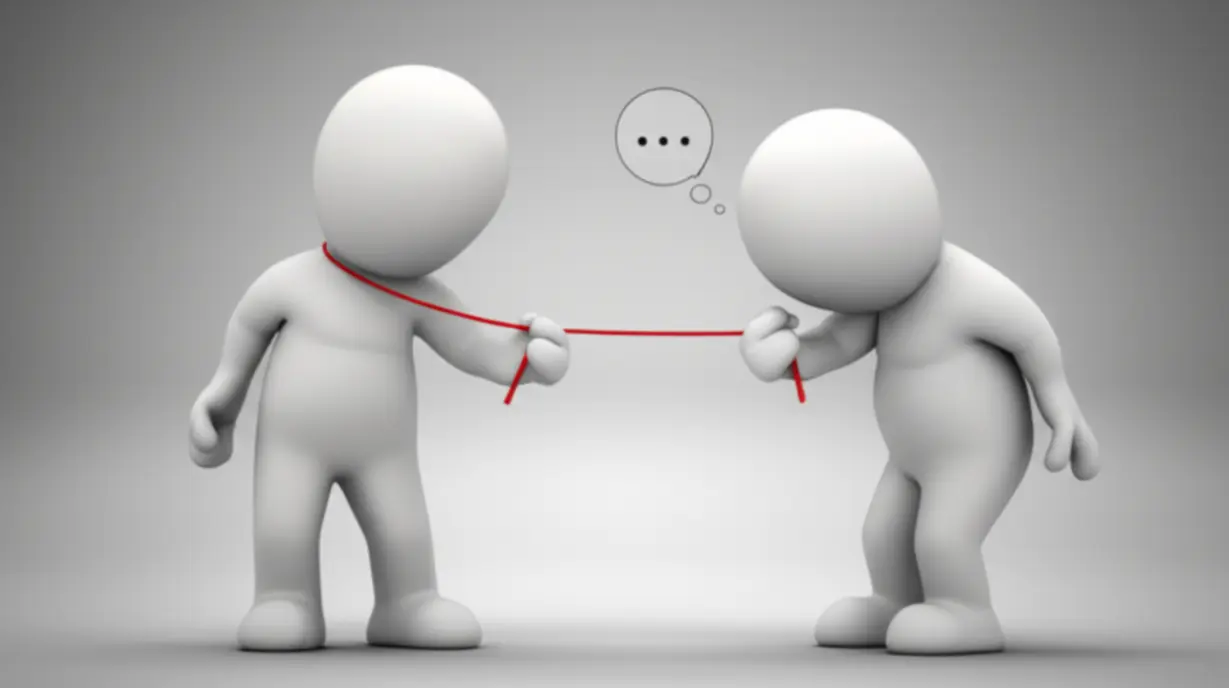 의사소통과-영향력을-상징하는-두-추상적인-인물-간의-미묘한-상호작용,-다크-심리학-기술-예시를-나타내는-귀여운-3D-이미지