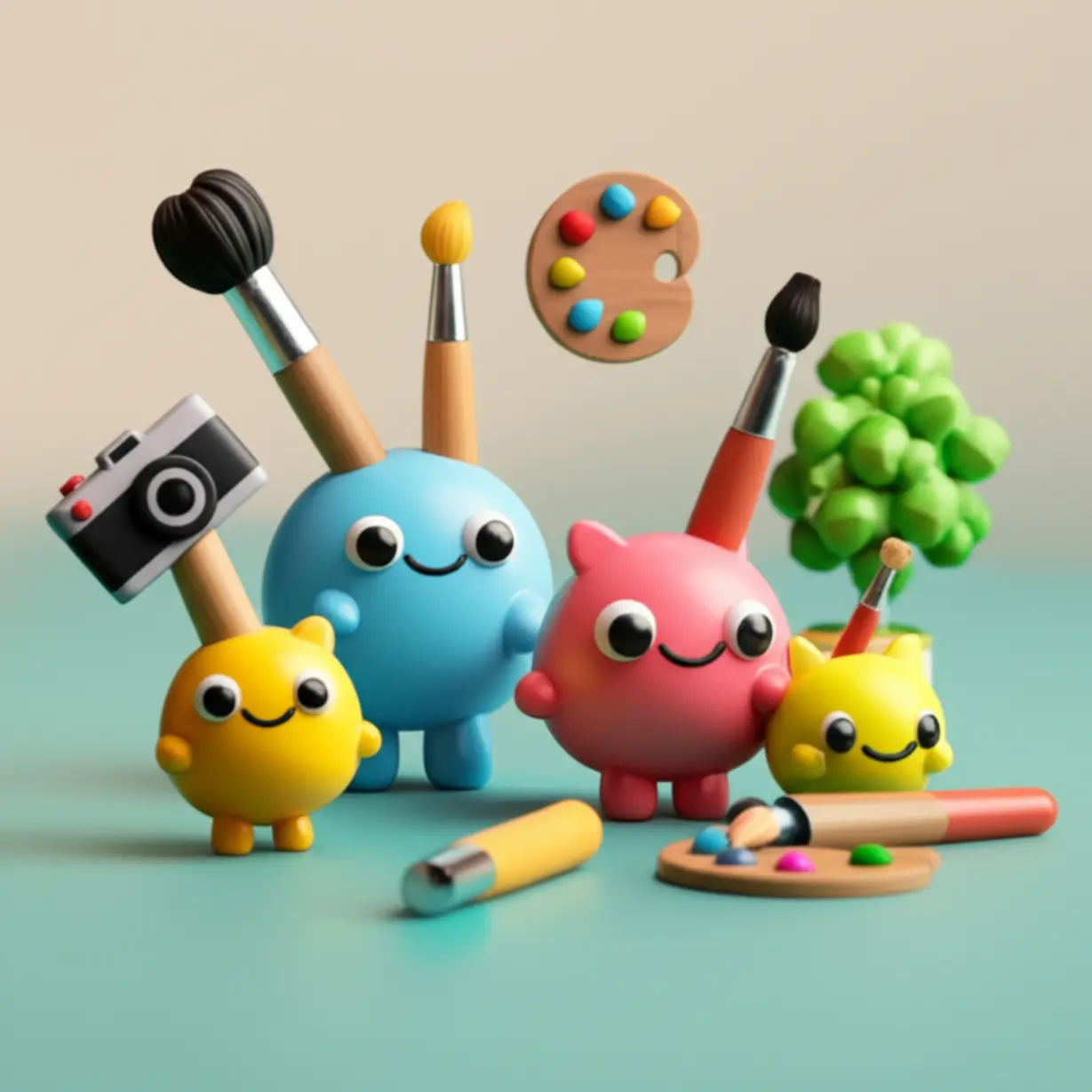 Diverse-icons-representing-harmonious-relationships-and-various-creative-and-caring-professions.