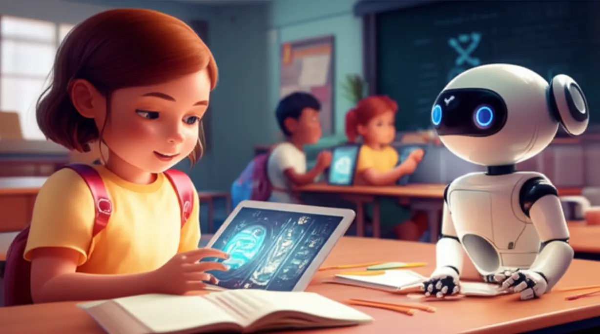 A-3D-illustration-of-a-modern-classroom-with-students-using-futuristic-educational-technology.
