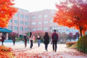가을-풍경의-활기찬-한국교원대학교-캠퍼스-모습,-희망과-지적-성장을-상징하는-모습