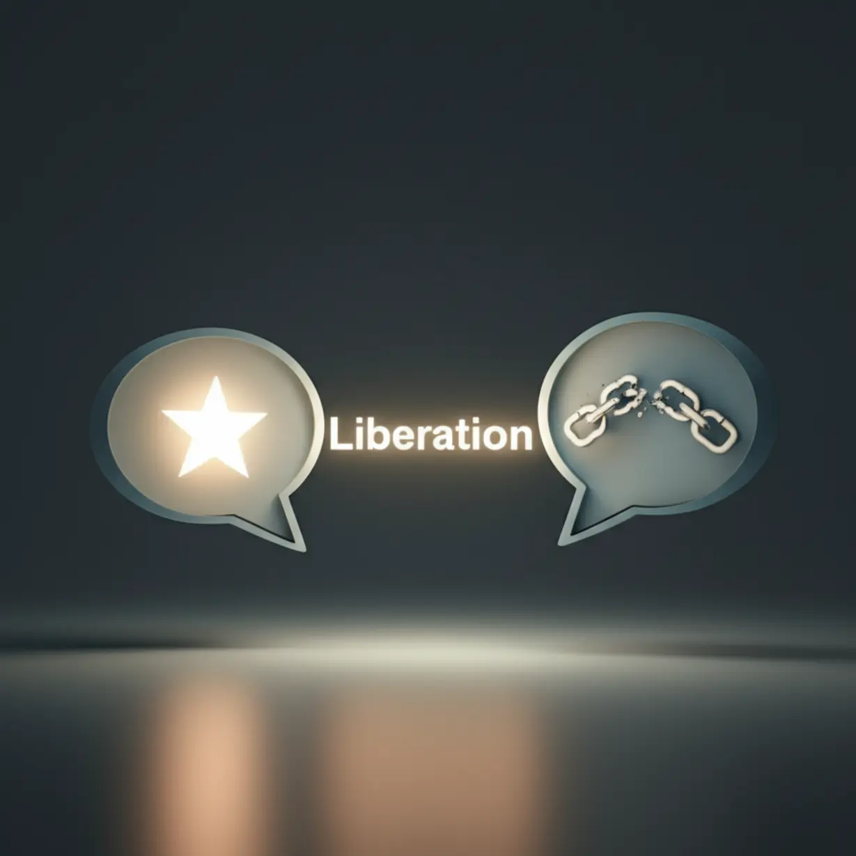 A-cute-3D-image-showing-the-conceptual-difference-between-liberation-and-independence,-highlighting-