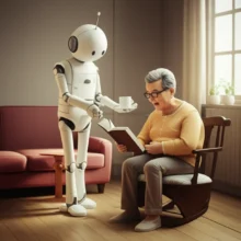 노인에게-생활-지원을-제공하는-로봇-또는-추상적-지원-인물의-따뜻한-3D-이미지