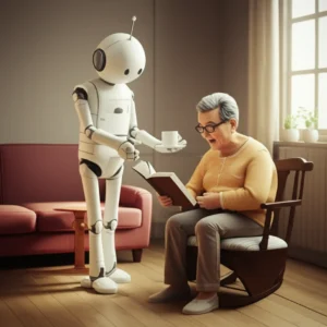 노인에게-생활-지원을-제공하는-로봇-또는-추상적-지원-인물의-따뜻한-3D-이미지