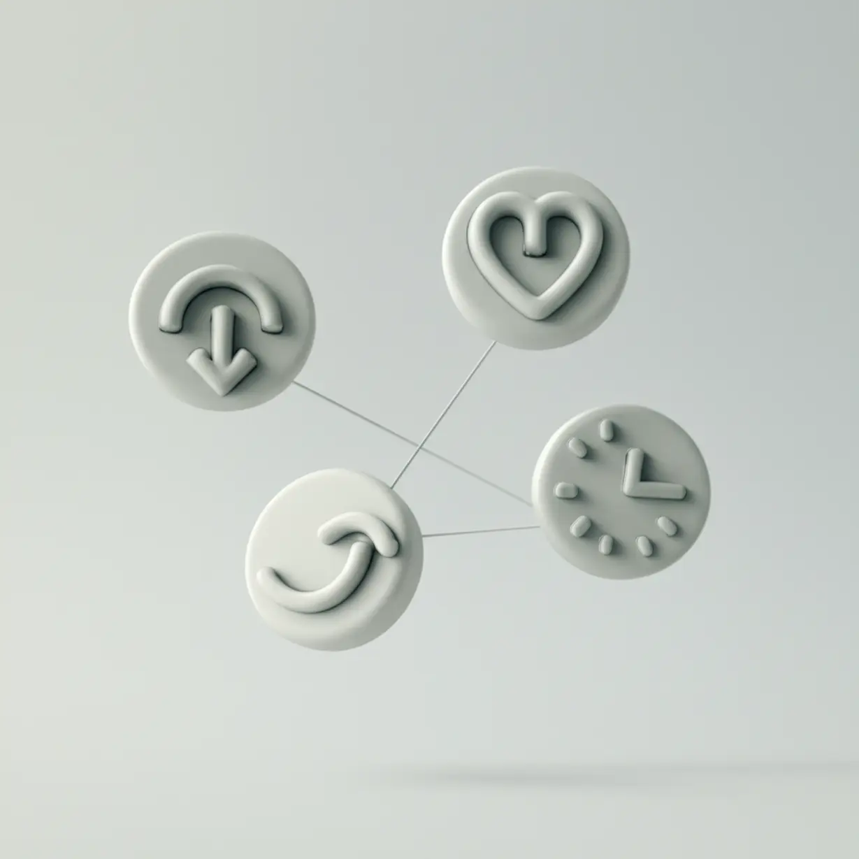 MBTI-성격-유형을-구성하는-네-가지-기본-축을-상징하는-추상적인-3D-아이콘들.-각각-내향/외향,-직관/감각,-감정/사고,-판단/인식-특성을-나타냅니다.