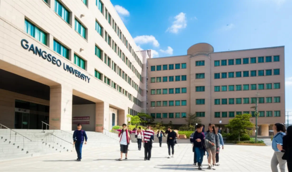 강서대학교의-현대적인-건물과-활기찬-학생들의-모습