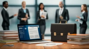 로펌-사무실의-다양한-법률-직급을-상징하는-이미지