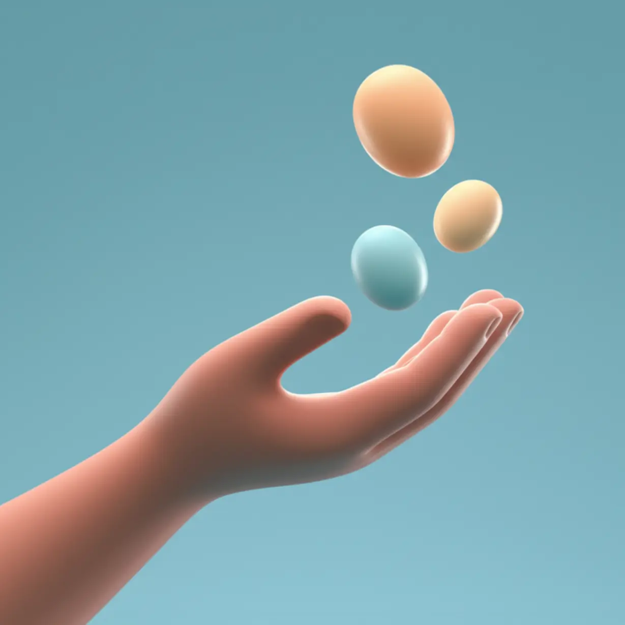 A-gentle-3D-image-showing-an-abstract-hand-motion-politely-refusing,-with-subtle-floating-forms-indicating-polite-refusal.