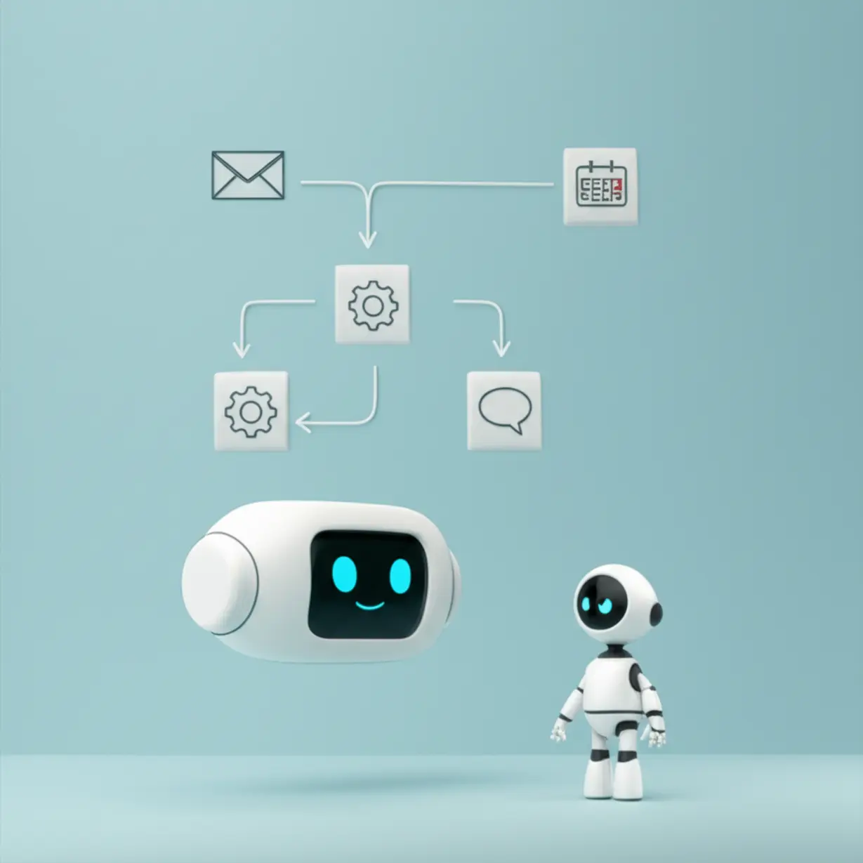 A-cute-3D-illustration-of-a-recruitment-process-flowchart-with-a-small-robot-character.