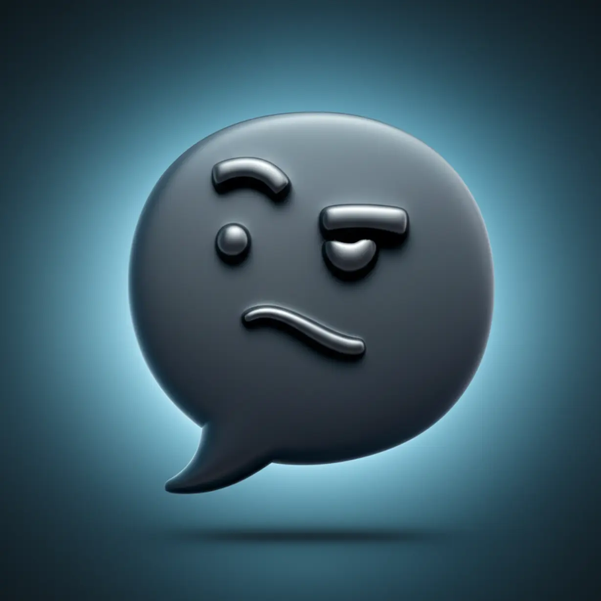 A-dark-speech-bubble-with-a-sarcastic-expression,-representing-a-mocking-or-sneering-tone.