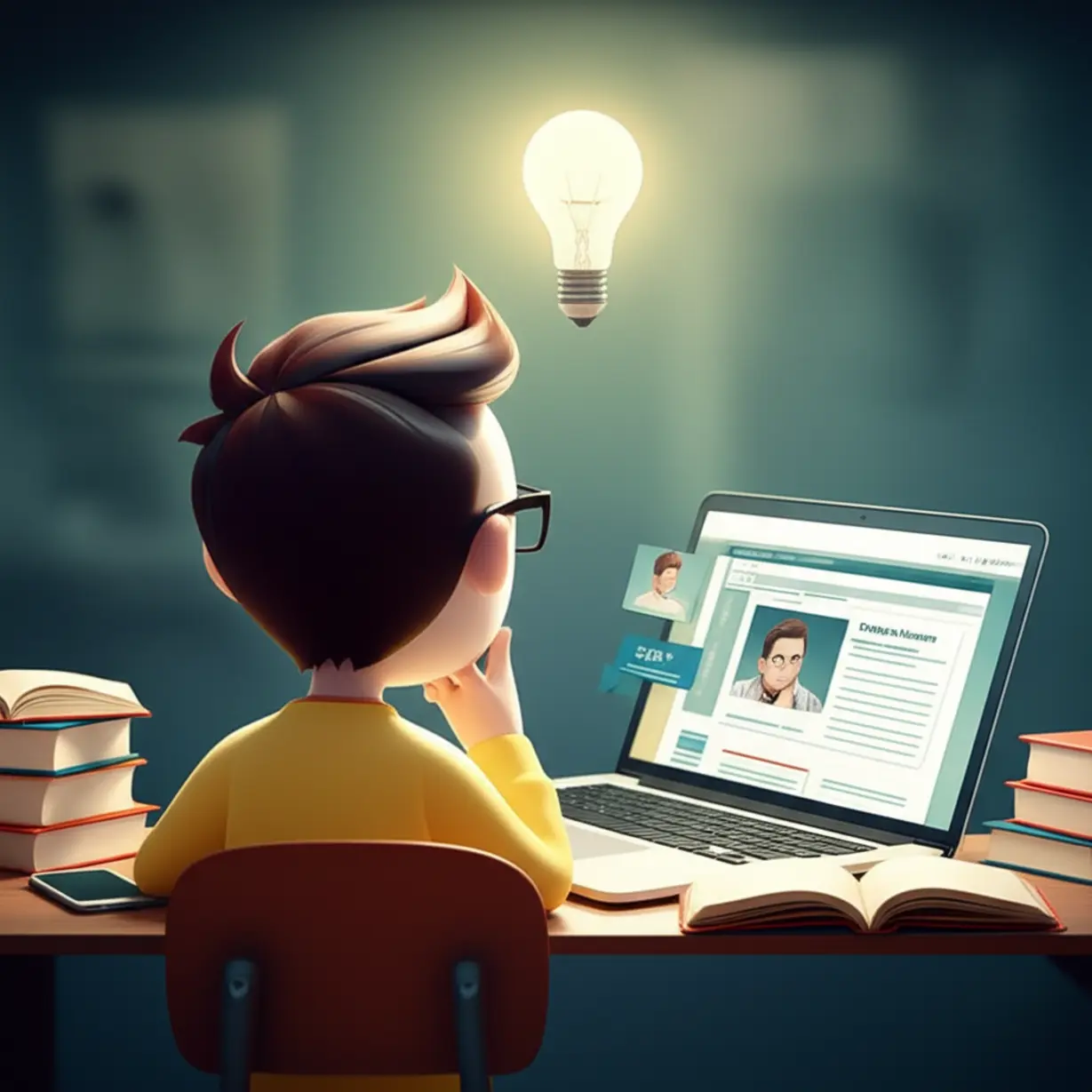 온라인-강의와-교재를-비교하며-전산세무2급-독학-학습-자료를-신중하게-선택하는-모습.