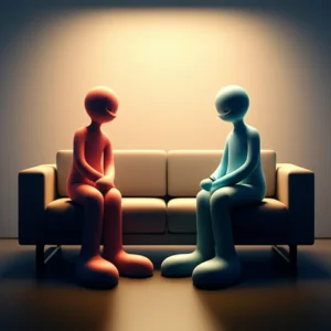 편안한-소파와-두-명의-추상적인-인물이-있는-평화로운-상담실,-따뜻한-빛이-감도는-이미지