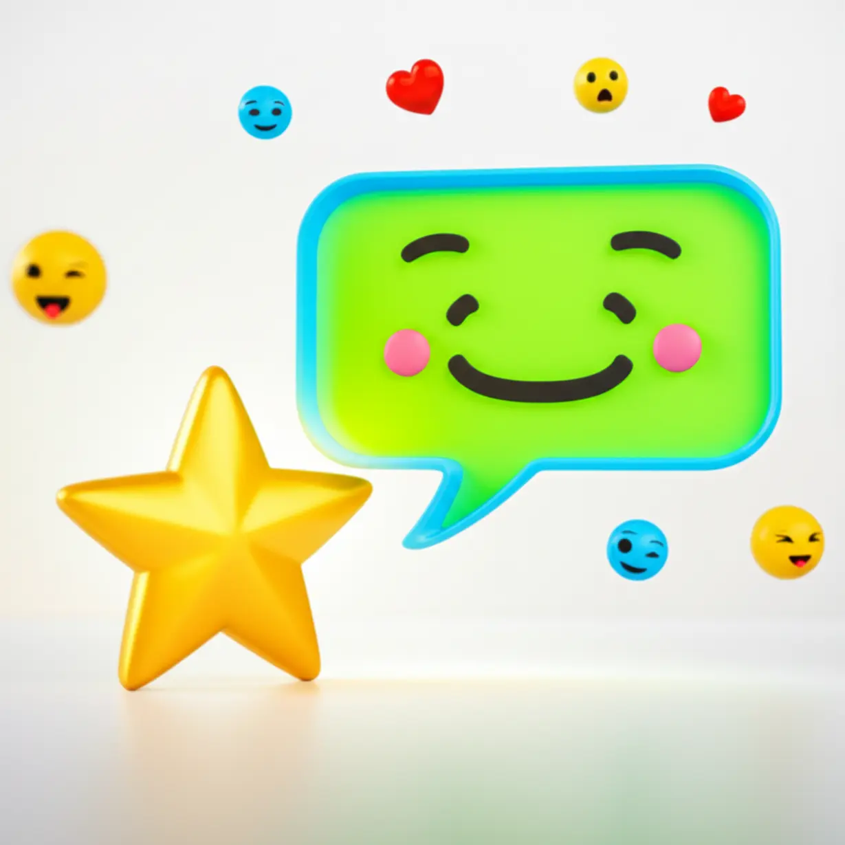 A-bright,-happy-speech-bubble-with-a-golden-star,-representing-genuine-congratulations.