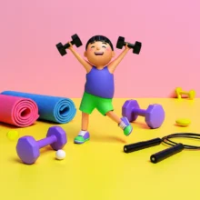 A-happy-person-in-a-gym,-surrounded-by-exercise-equipment,-representing-the-journey-to-become-a-certified-sports-instructor.