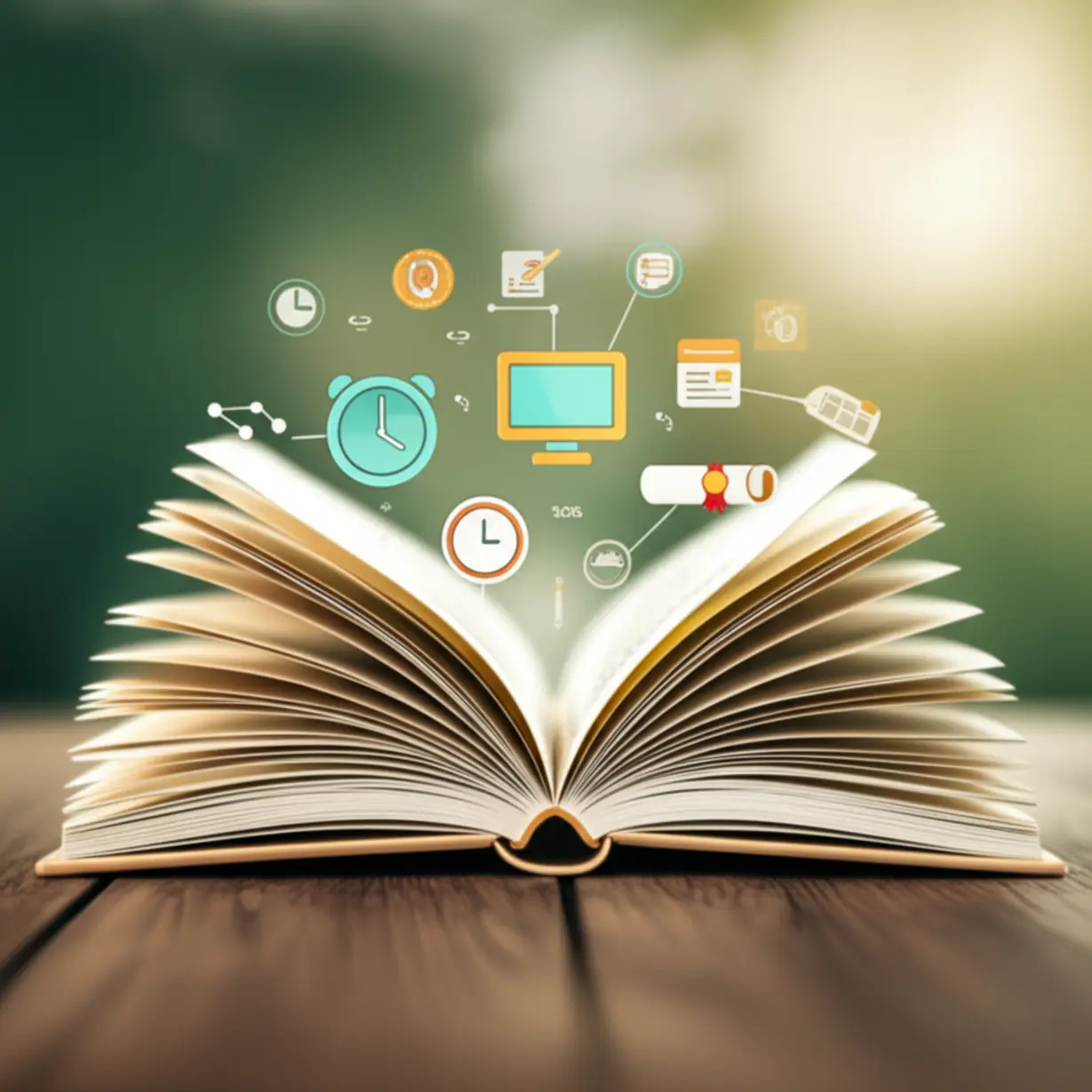 책과-유연한-학습을-상징하는-아이콘들이-있는-미술-심리-상담-자격증-이미지