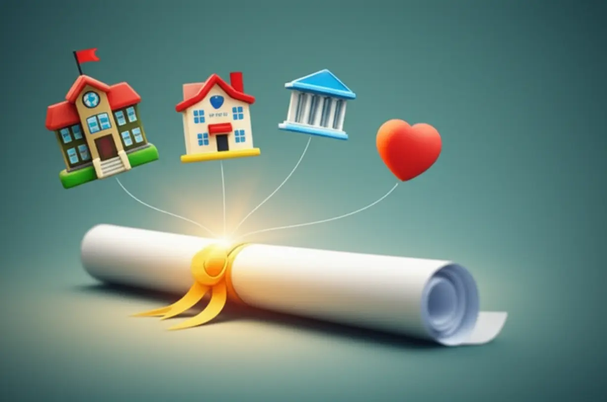 자격증에서-뻗어-나가는-다양한-직업-경로-아이콘