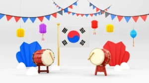 태극기가-펄럭이고-한국-전통-문화-요소를-담은-귀여운-3D-광복절-기념-이미지