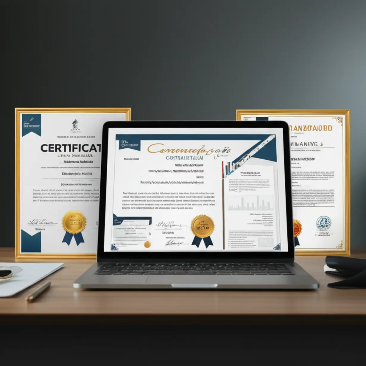 다양한-전문-자격증과-노트북