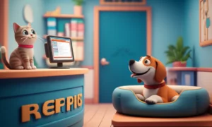 반려동물과-함께하는-동물-병원-코디네이터의-따뜻하고-전문적인-모습