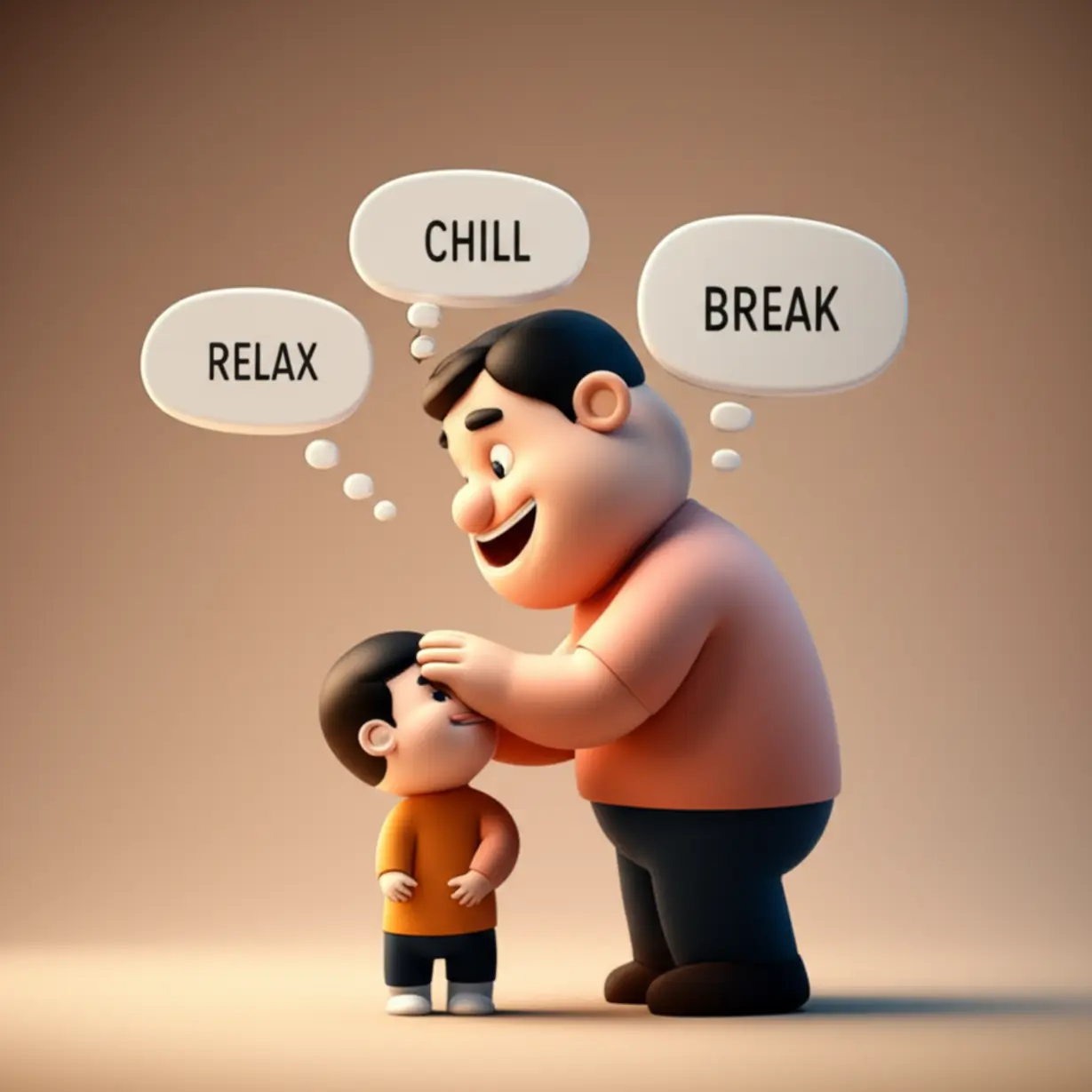 A-larger-3D-cartoon-character-gently-comforting-a-smaller-one,-with-icons-for-