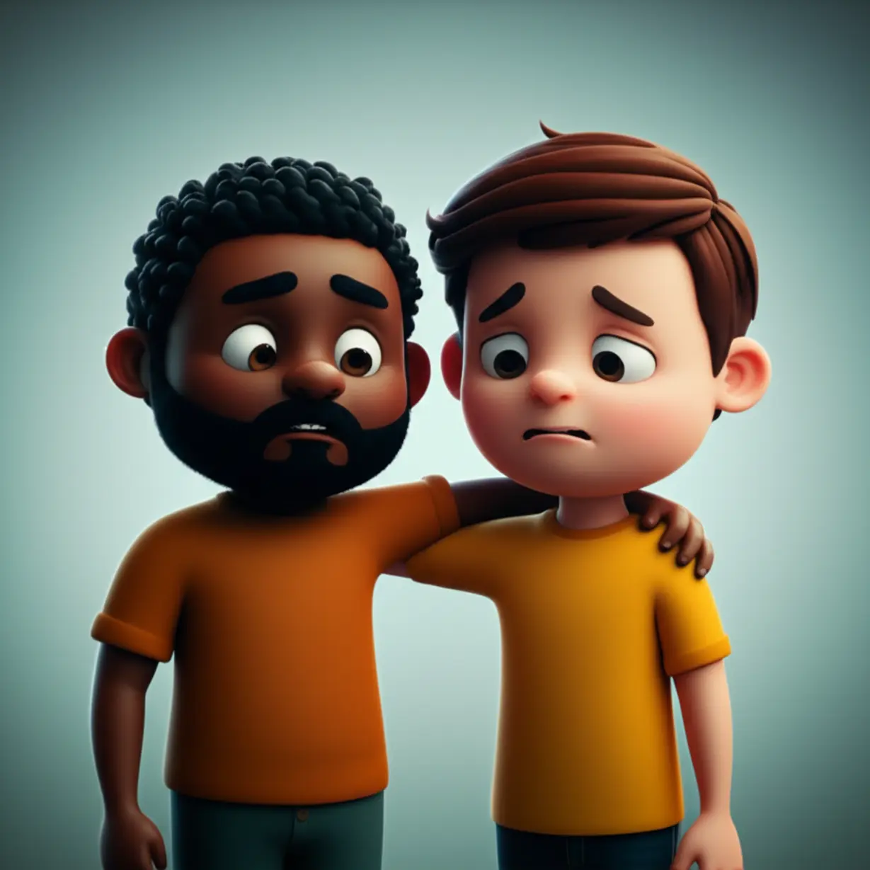 A-3D-cartoon-character-comforting-another,-representing-the-
