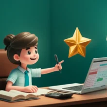 A-person-studying-computerized-accounting-with-books-and-a-laptop,-symbolizing-success-for-non-majors.