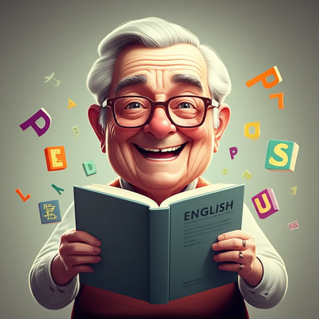 즐거운-표정의-어르신이-안경을-쓰고-큰-글씨의-영어-교재를-들고-있는-귀여운-3D-이미지.-주변에는-간단하고-다채로운-영어-단어들이-떠다니며,-밝고-격려하는-분위기가-새로운-학습-여정을-상징합니다.