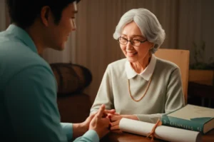 따뜻한-상담을-받는-노인과-상담-자격증