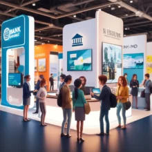 Stylized-3D-rendering-of-a-bustling-financial-job-fair-with-diverse-job-seekers-exploring-career-opportunities-at-bank-and-financial-institution-booths.