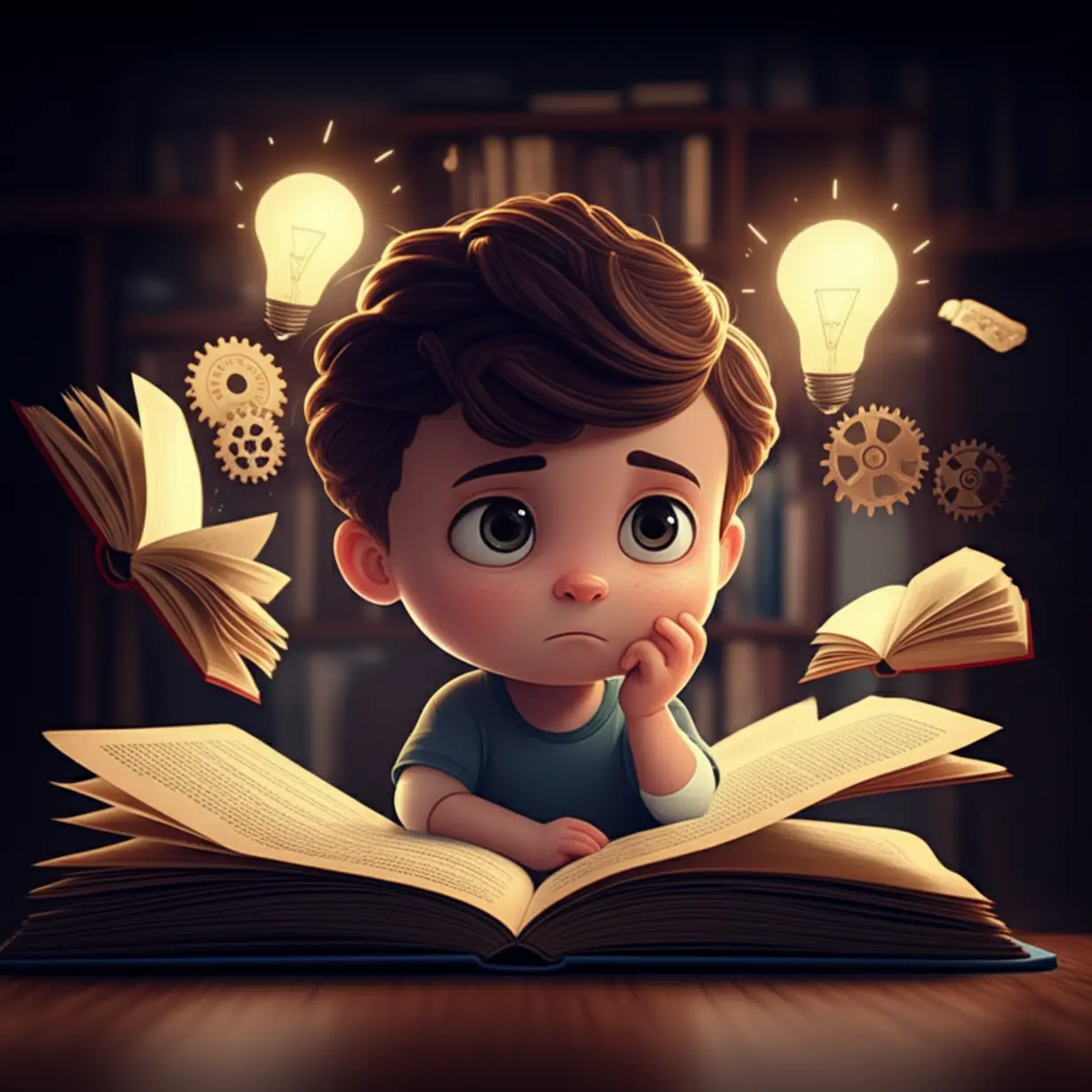 깊은-생각과-호기심을-가진-INTP-남자의-모습,-3D-캐릭터와-추상적인-심볼들