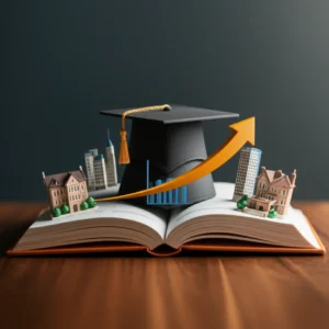 2025학년도-전북대학교-수시-입학-결과와-취업률-정보를-담은-기사의-대표-이미지.-졸업-모자와-서적,-그래프가-함께-있는-3D-일러스트.