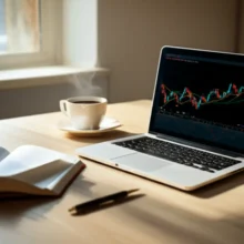 아늑한-서재에서-재경관리사-공부에-집중하는-직장인의-책상-모습