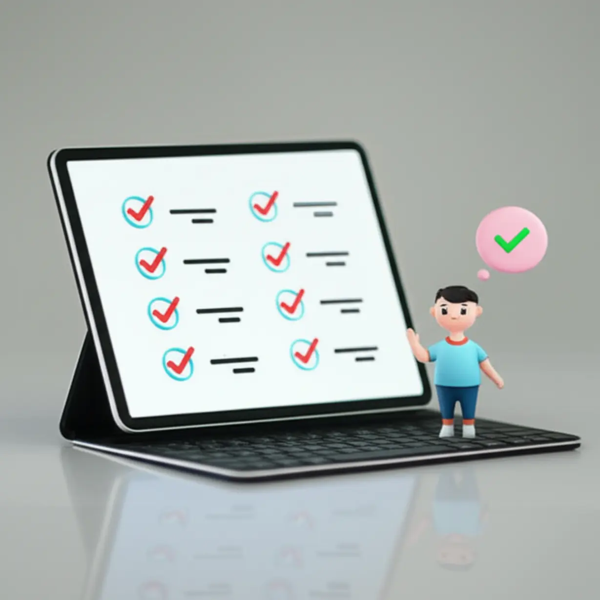 A-digital-tablet-with-a-checklist-and-a-student-icon,-illustrating-structured-preparation-for-certification.