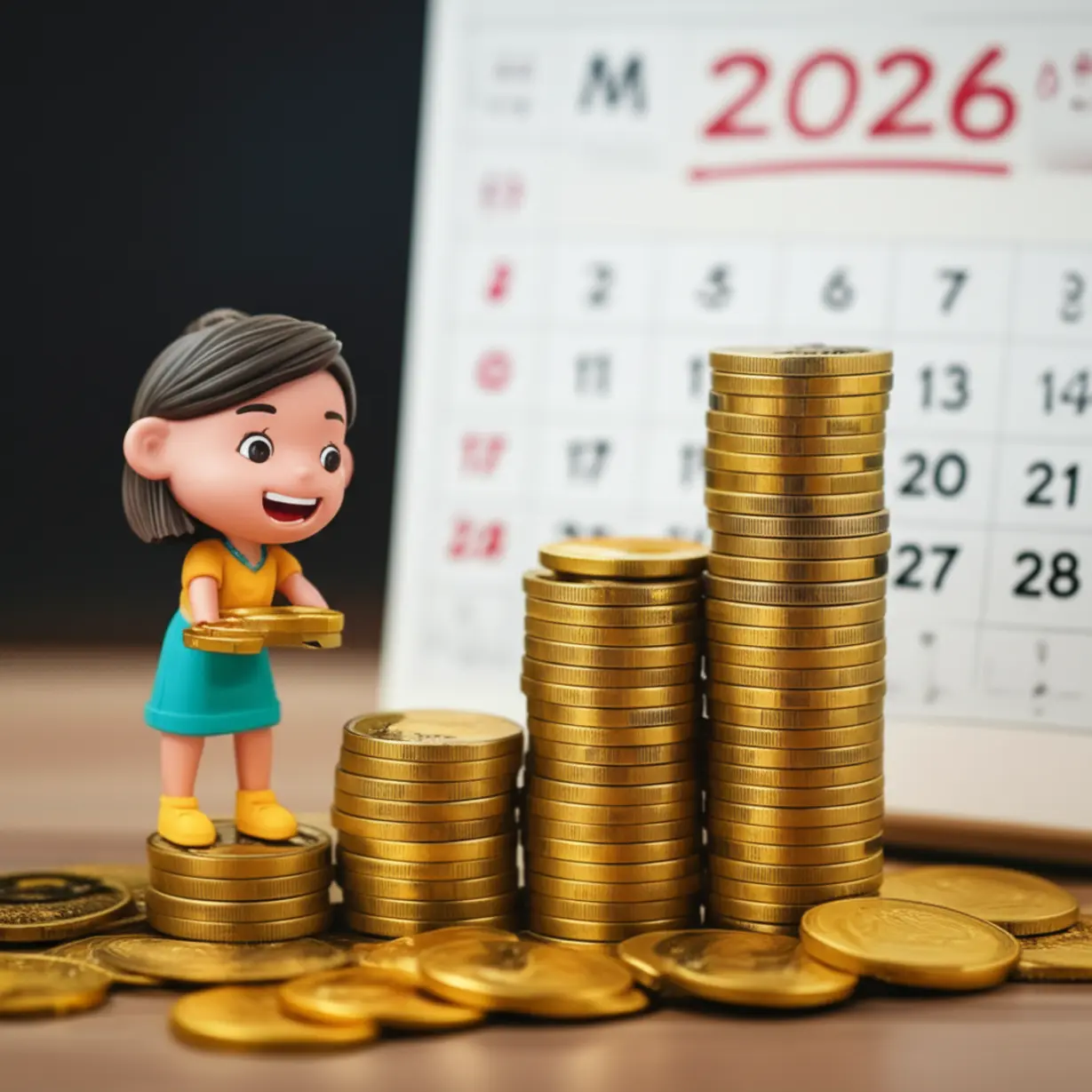 A-3D-illustration-depicting-a-character-observing-a-growing-salary,-symbolizing-the-confirmed-2026-pay-raise-for-civil-servants.