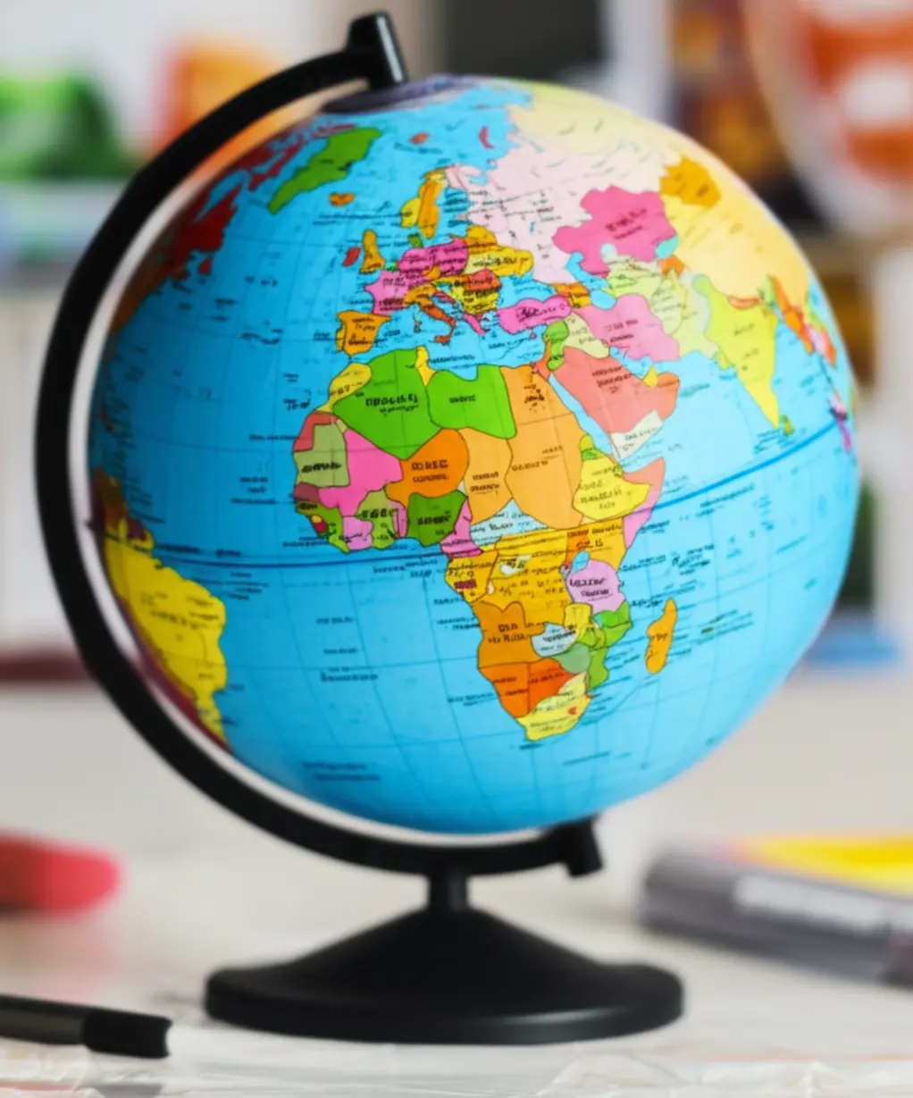 A-cute-3D-image-of-a-globe-showing-six-continents,-each-with-a-representative-icon.