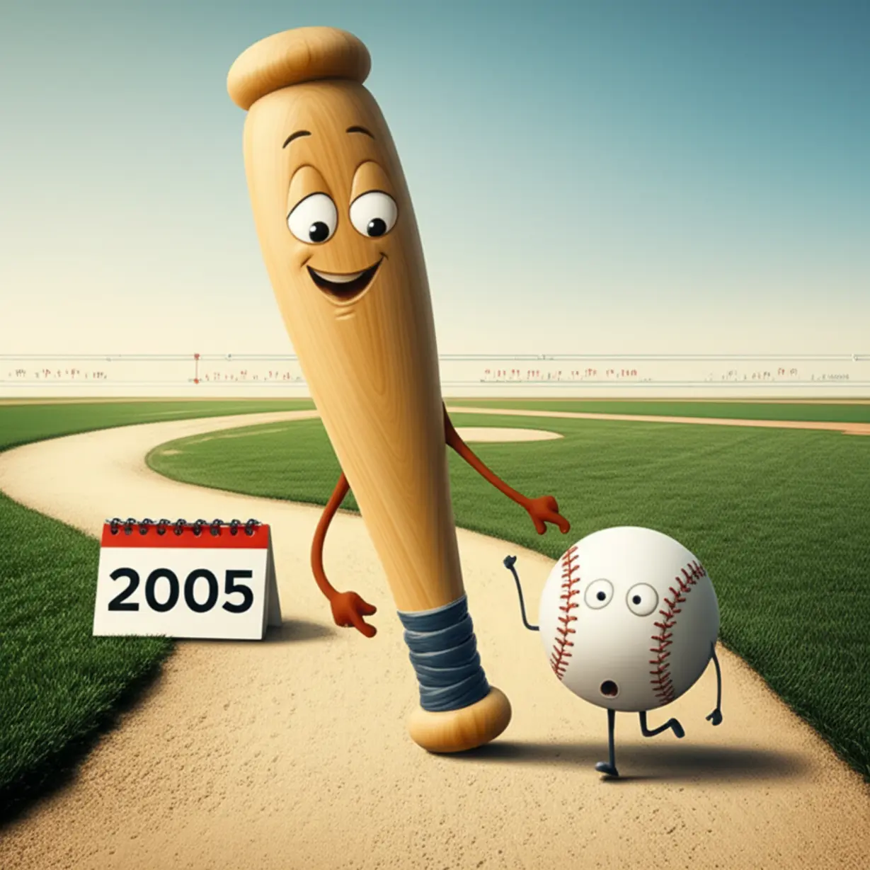 A-cute-3D-baseball-bat-character-pointing-down,-illustrating-the-origin-of-the-DTD-term.